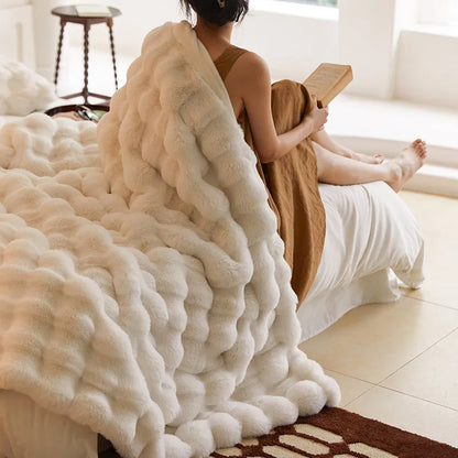 CARA - Luxe geruite pluizige deken voor ultieme warmte en comfort