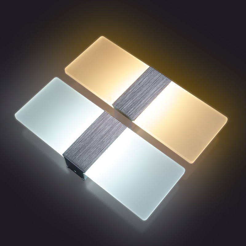 LED Wandlamp met Strak Design en Instelbare Lichtkleuren voor Slaapkamer en Woonruimte