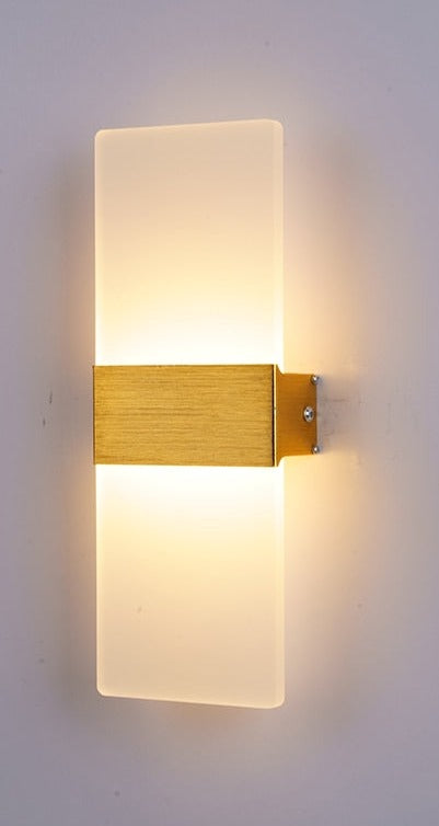 LED Wandlamp met Strak Design en Instelbare Lichtkleuren voor Slaapkamer en Woonruimte