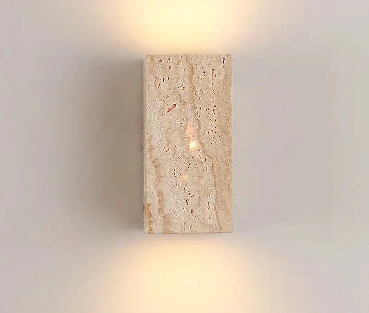 LED Wandlamp van Steen in Geel met Verschillende Lichtkleuren
