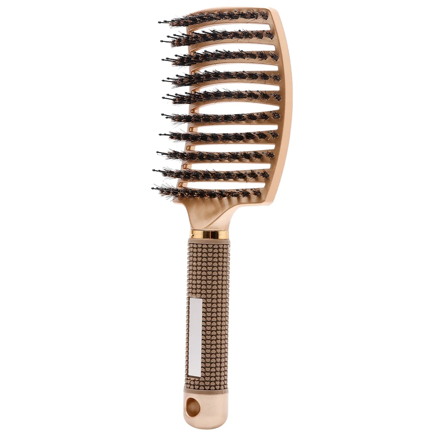 Haarborstel met Zwijnenhaar en Nylon Pinnen voor Ontklitten en Styling van Alle Haartypes