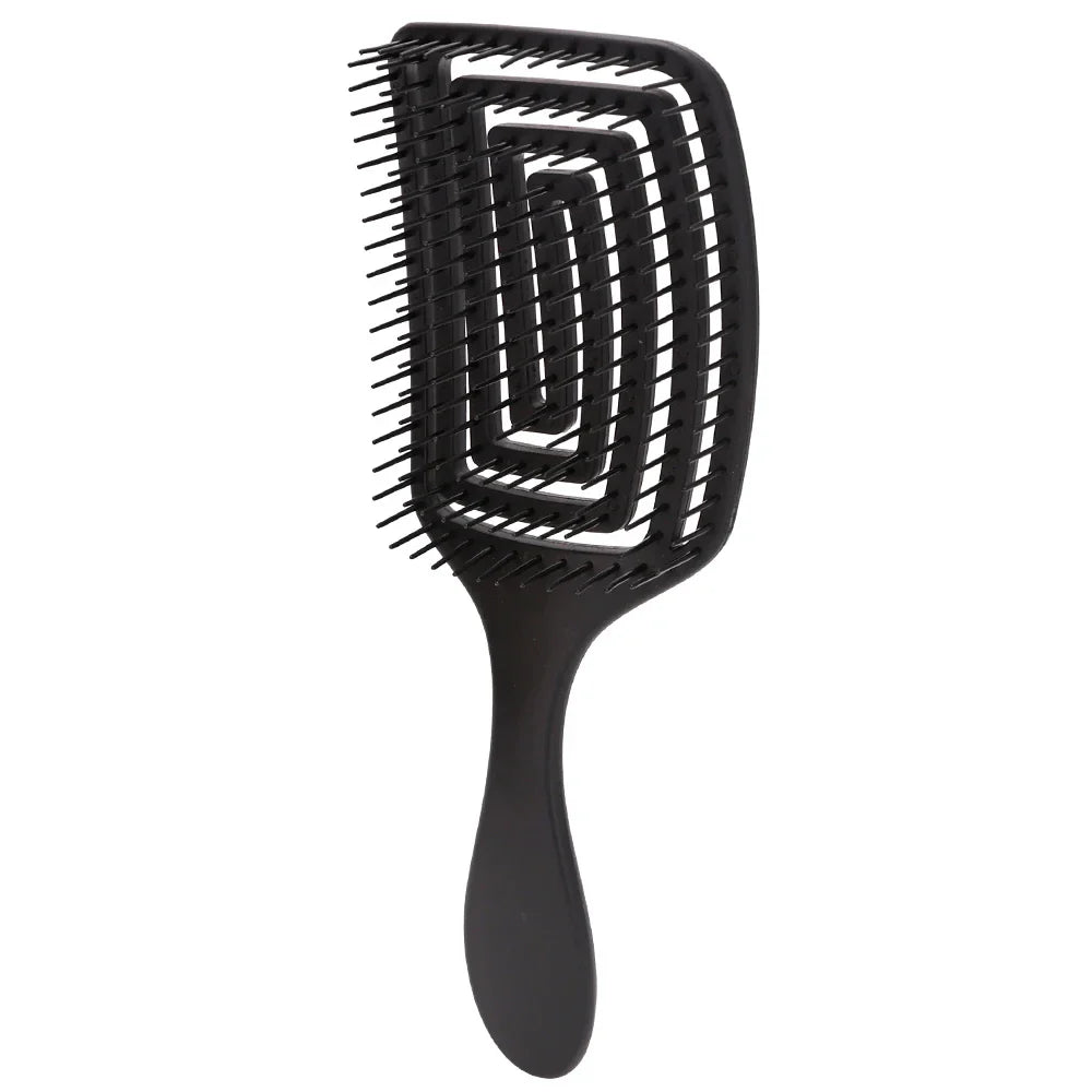 Haarborstel met Zwijnenhaar en Nylon Pinnen voor Ontklitten en Styling van Alle Haartypes