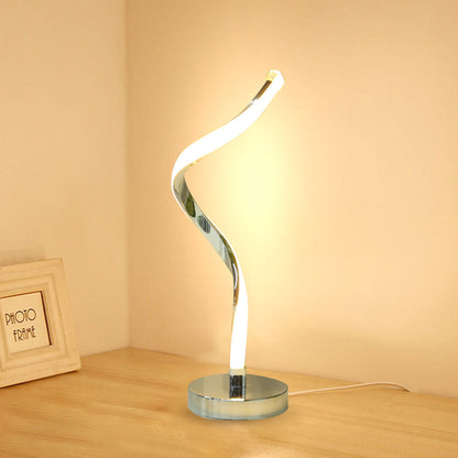 LED Bureaulamp met Spiraalvormig Design en Instelbare Lichtkleuren voor Slaapkamer en Werkruimte