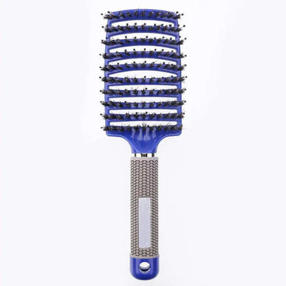 Haarborstel met Zwijnenhaar en Nylon Pinnen voor Ontklitten en Styling van Alle Haartypes