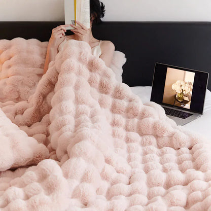 CARA - Luxe geruite pluizige deken voor ultieme warmte en comfort