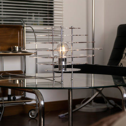 Tafellamp met Metaal en Acryl Behuizing en LED Compatibiliteit voor Binnengebruik