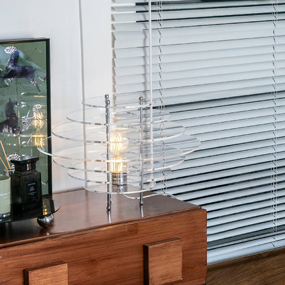 Tafellamp met Metaal en Acryl Behuizing en LED Compatibiliteit voor Binnengebruik