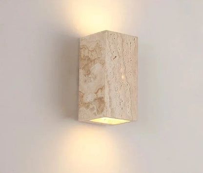 LED Wandlamp van Steen in Geel met Verschillende Lichtkleuren