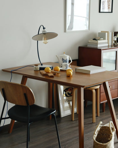 Bureaulamp van Metaal met Emaille Afwerking en E27 Fitting – Blauw of Wit