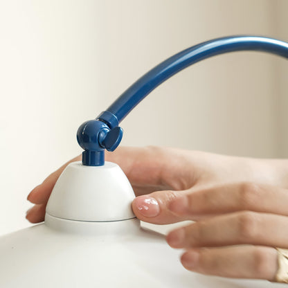 Bureaulamp van Metaal met Emaille Afwerking en E27 Fitting – Blauw of Wit
