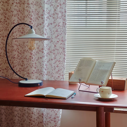 Bureaulamp van Metaal met Emaille Afwerking en E27 Fitting – Blauw of Wit