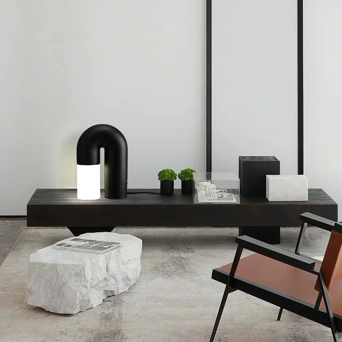 Tafellamp met Gebogen Design van Porselein, Hout en Metaal voor Woonkamer en Slaapkamer