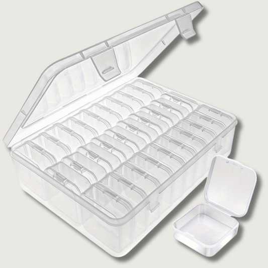 30-delige Mini Kralen Organizer Set met Transparante Opbergdoosjes voor Sieraden en Hobbybenodigdheden