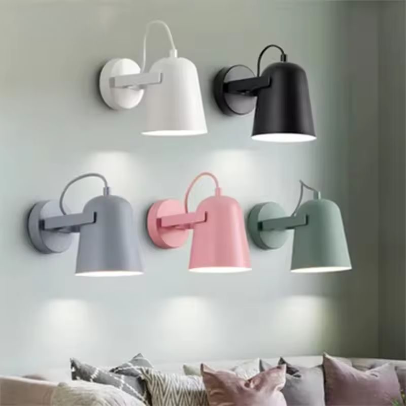 Minimalistische Wandlamp voor Slaapkamer en Woonkamer met IJzeren Behuizing