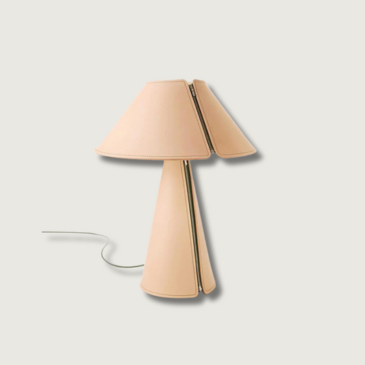 Bureau Lamp met Leder en Metaal en E27 Fitting voor LED of Edison Lampen