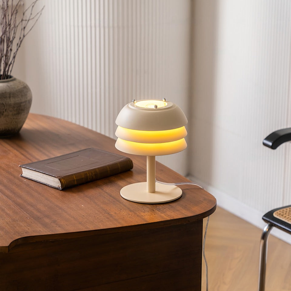 Metalen Bureaulamp met Gelaagd Ontwerp en E27 Fitting
