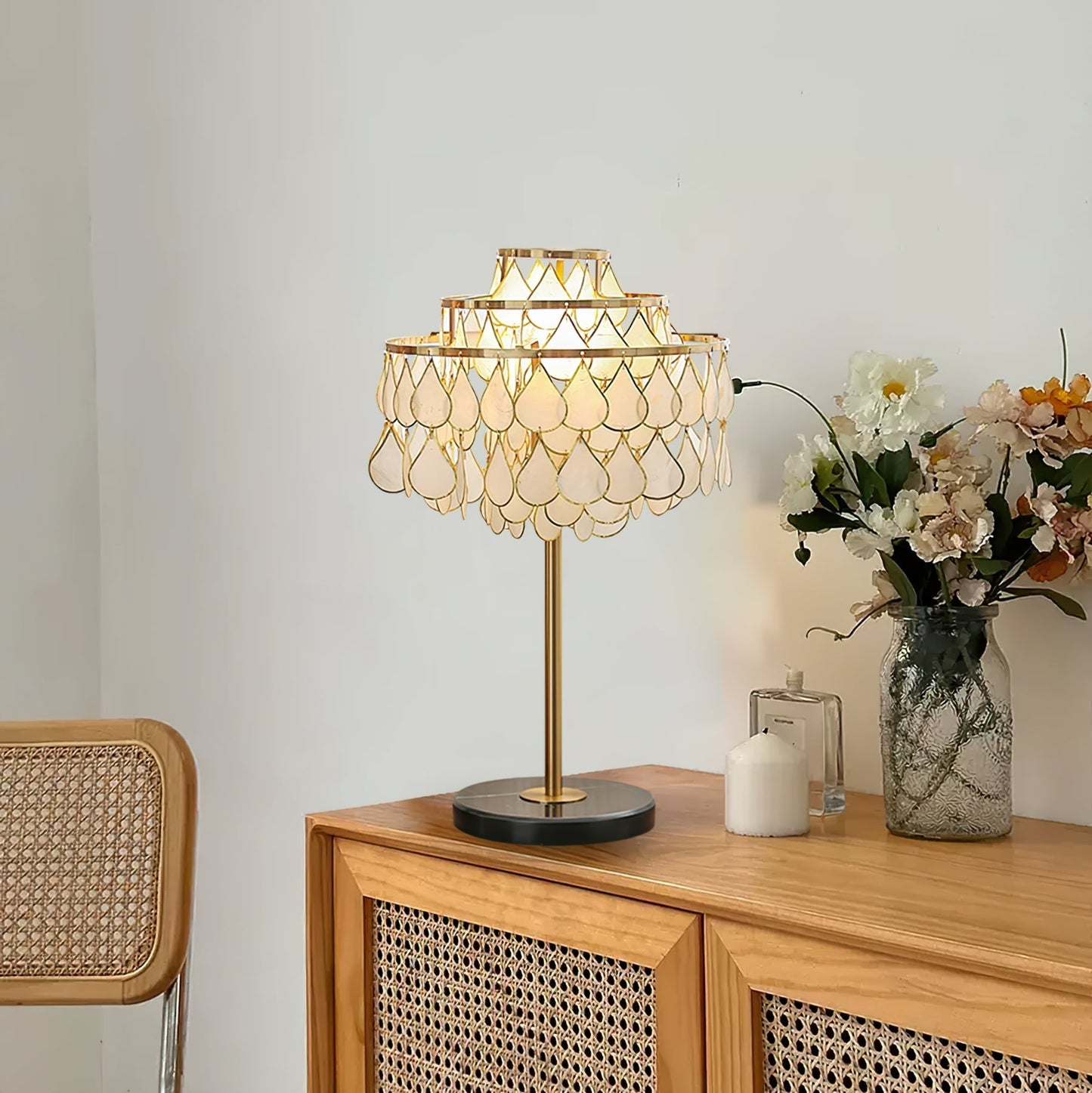 Bureaulamp met Schelpvormig Ontwerp en E27 Fitting