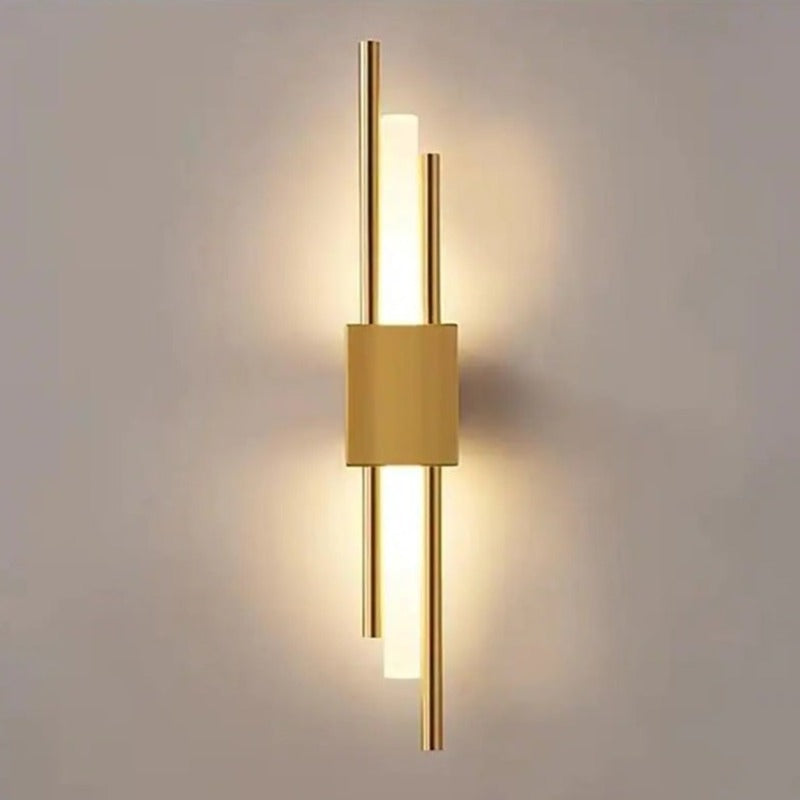 LED Wandlamp van Metaal en Acryl in Zwart en Goud voor Slaapkamer, Woonkamer en Hal