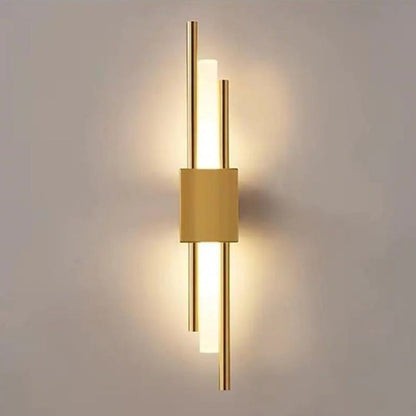 LED Wandlamp van Metaal en Acryl in Zwart en Goud voor Slaapkamer, Woonkamer en Hal