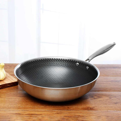 Roestvrijstalen Braadpan met Anti-aanbaklaag voor Alle Warmtebronnen en Ovengebruik