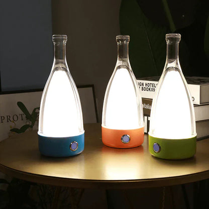 Oplaadbare LED Tafellamp in Flesvorm met Dimbare Kleuren