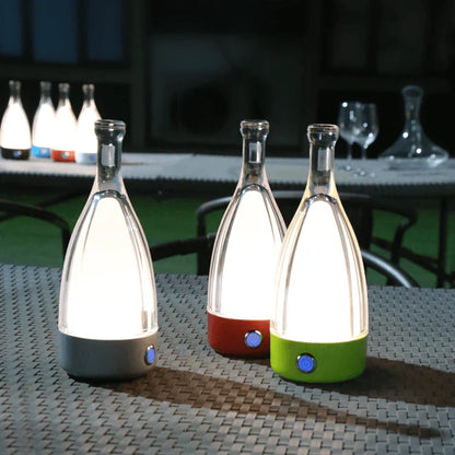 Oplaadbare LED Tafellamp in Flesvorm met Dimbare Kleuren